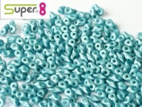 Super8®-Beads 2,2x4,7mm Alabaster Metallic Aqua ca 10 g