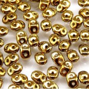 SuperDuo Perlen 2,5x5mm Gold DU0500030-26440 ca 24gr