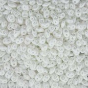 SuperDuo Perlen 2,5x5mm Pastel White DU0525001-110 ca 24gr