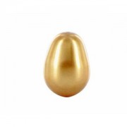 Swarovski Elements 5821 Crystal Pearls Drop 11x8mm Bright Gold 10 Stück
