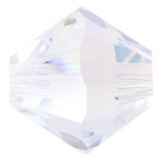 Swarovski Elements Perlen Bicones 3mm Crystal Shimmer beschichtet  100 Stück