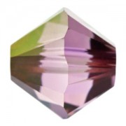 Swarovski Elements Perlen Bicones 6mm Crystal Lilac Shadow beschichtet 50 Stück