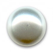 Swarovski Elements Perlen Crystal Pearls 6mm White Pearls halb gebohrt flach 10 Stück