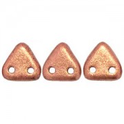 Zwei Loch Dreieckperlen 23 6mm matt metallic Copper ca 10 gr