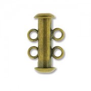 Rohrsteckverschluss 16mm 2-strängig Antique Brass 1 Stück