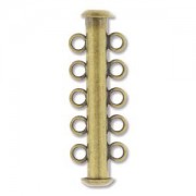 Rohrsteckverschluss 31mm 5-strängig Antique Brass 1 Stück