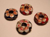 Cloisonne-Beads Reifen 4er Set bunt