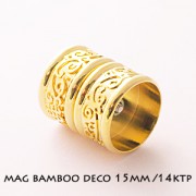 Magnetverschluss Bamboo 15mm 14kt Gold