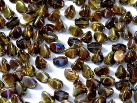 Pinch Beads 5x3mm Crystal Magic Green 50 Stück