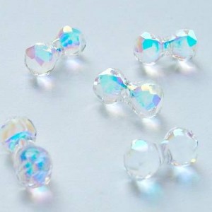 Swarovski Elements Perlen Modular Beads 11x6mm Crystal AB beschichtet 4 Stück