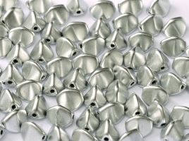Pinch Beads 5x3mm Aluminium Silver 50 Stück