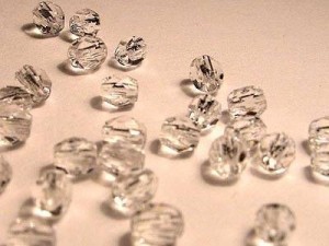 Glasschliffperlen 4mm Crystal 100 Stück