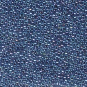 Miyuki Rocailles Beads 2mm 347 rainbow dark blue lined Aqua ca 12gr