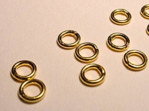 Ring geschlossen 5x1mm 925 Silber vergoldet 1 Stück