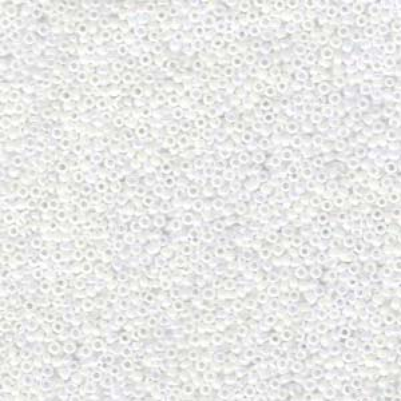 Miyuki Rocailles Beads 2mm 471 White Pearl AB ca 12gr