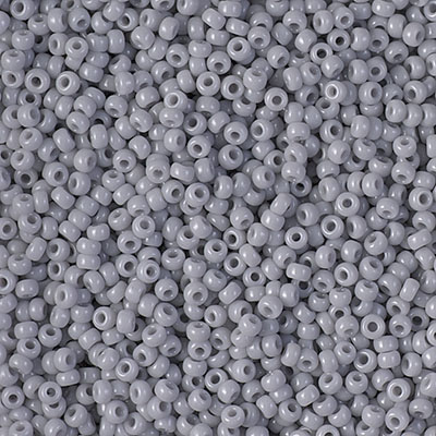 Miyuki Rocailles Beads 2mm 0498 Opaque Cement Gray 12gr