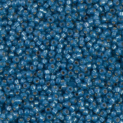 Miyuki Rocailles Beads 2mm 0648 Dyed Denim Blue Silverlined Alabaster 12gr