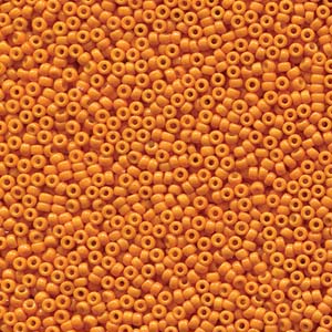 Miyuki Rocailles Beads 2mm 4454 Duracoat opaque dyed Orange ca 12gr