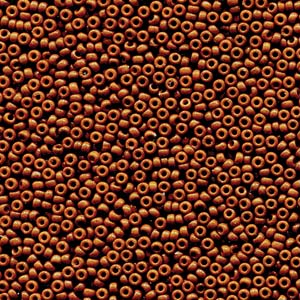 Miyuki Rocailles Beads 2mm 4459 Duracoat opaque dyed  Brown ca 12gr