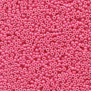 Miyuki Rocailles Beads 2mm 4467 Duracoat opaque dyed Party Pink ca 12gr