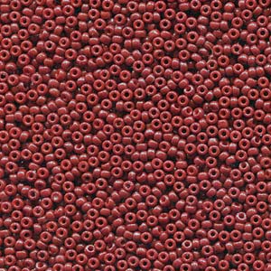 Miyuki Rocailles Beads 2mm 4469 Duracoat opaque dyed Red ca 12gr