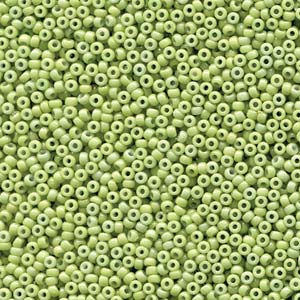 Miyuki Rocailles Beads 2mm 4473 Duracoat opaque dyed Spring Green ca 12gr