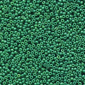Miyuki Rocailles Beads 1,5mm 4477 Duracoat opaque dyed Deep Green ca 11gr