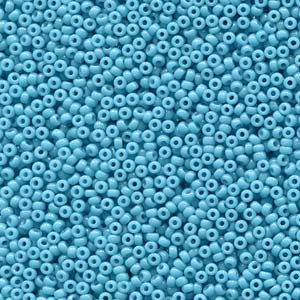 Miyuki Rocailles Beads 2mm 4478 Duracoat opaque dyed Aqua Blue ca 12gr