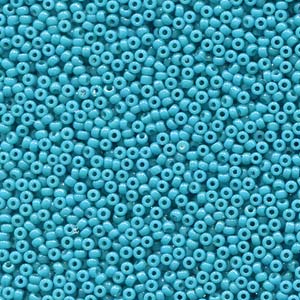 Miyuki Rocailles Beads 1,5mm 4483 Duracoat opaque dyed Blue Green ca 11gr