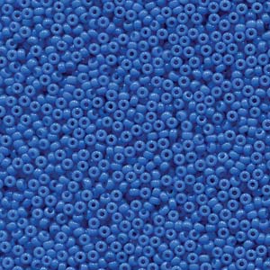 Miyuki Rocailles Beads 2mm 4484 Duracoat opaque dyed Bright Blue ca 12gr