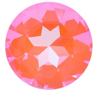 Kristallglas Stein rund 27mm Light Rose MI 1Stück