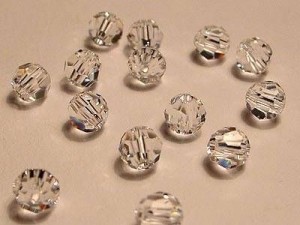 Glasschliffperlen 4mm Crystal irisierend 100 Stück