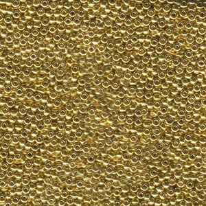 Miyuki Rocailles Beads 4mm 193 24Karat light Gold Plated 20gr