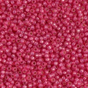 Miyuki Rocailles Beads 1,5mm 4239 Duracoat Silverlined Hot Pink ca 11gr