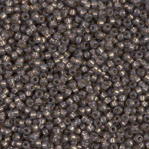 Miyuki Rocailles Beads 1,5mm 4250 Duracoat Silverlined Charcoal ca 11gr