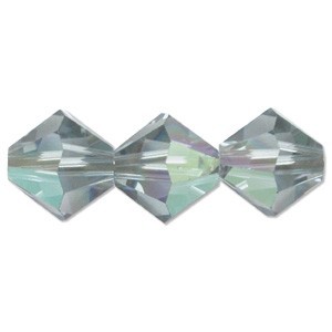 Swarovski Elements Perlen Bicones 4mm Indian Sapphire AB beschichtet 100 Stück