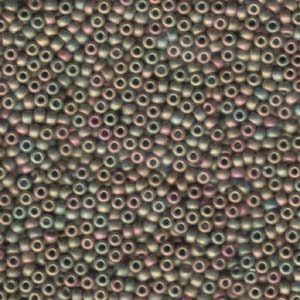 Miyuki Rocailles Beads 3mm 2035 metallic matte irisierend Khaki ca 13gr
