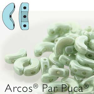 Arcos par Puca ® 5x10mm 03000-14457 Opaque Luster light Green ca 10 gr
