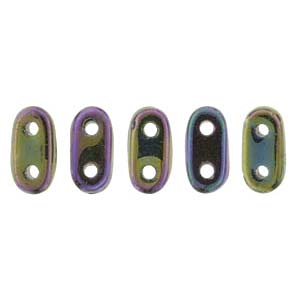Bar-Beads 2x6mm irisierend Purple ca 10 g