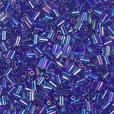 Miyuki Stäbchen Bugle Beads 3mm 0353 cobaltlined Sapphire AB ca 10gr