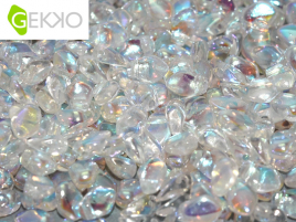 Gekko Beads 3x5mm Crystal AB beschichtet ca 10 gr
