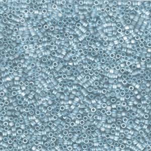 Miyuki Delica Beads 1,6mm DB1284 transparent matt rainbow Ocean Blue ca 5gr