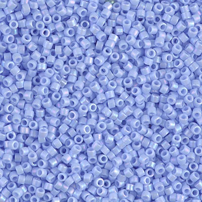 Miyuki Delica Beads 1,6mm DB1596  Matte Opaque Agate Blue AB ca 5 gr