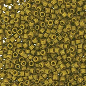 Miyuki Delica Beads 1,6mm Duracoat dyed Opaque Spanish Olive DB2141 ca 7,2 gr