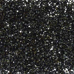 Miyuki Delica Beads 1,6mm DB2261 Picasso matt Smoky Black ca 5gr