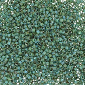 Miyuki Delica Beads 1,6mm DB2264 Picasso matt Seafoam Green ca 5gr