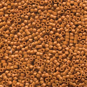 Miyuki Delica Beads 1,6mm DB2287 opaque glaced frosted Burnt Orange ca 5gr