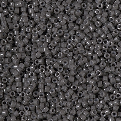 Miyuki Delica Beads 1,6mm DB2368 Duracoat Opaque Dyed Charcoal ca 5 gr