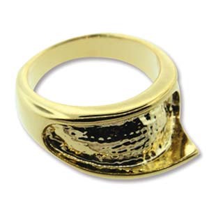 Ring Wave vergoldet für Crystal Clay Größe 8