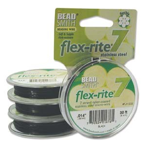 Flexrite 7strängig 0,35mm Schwarz 9,14m